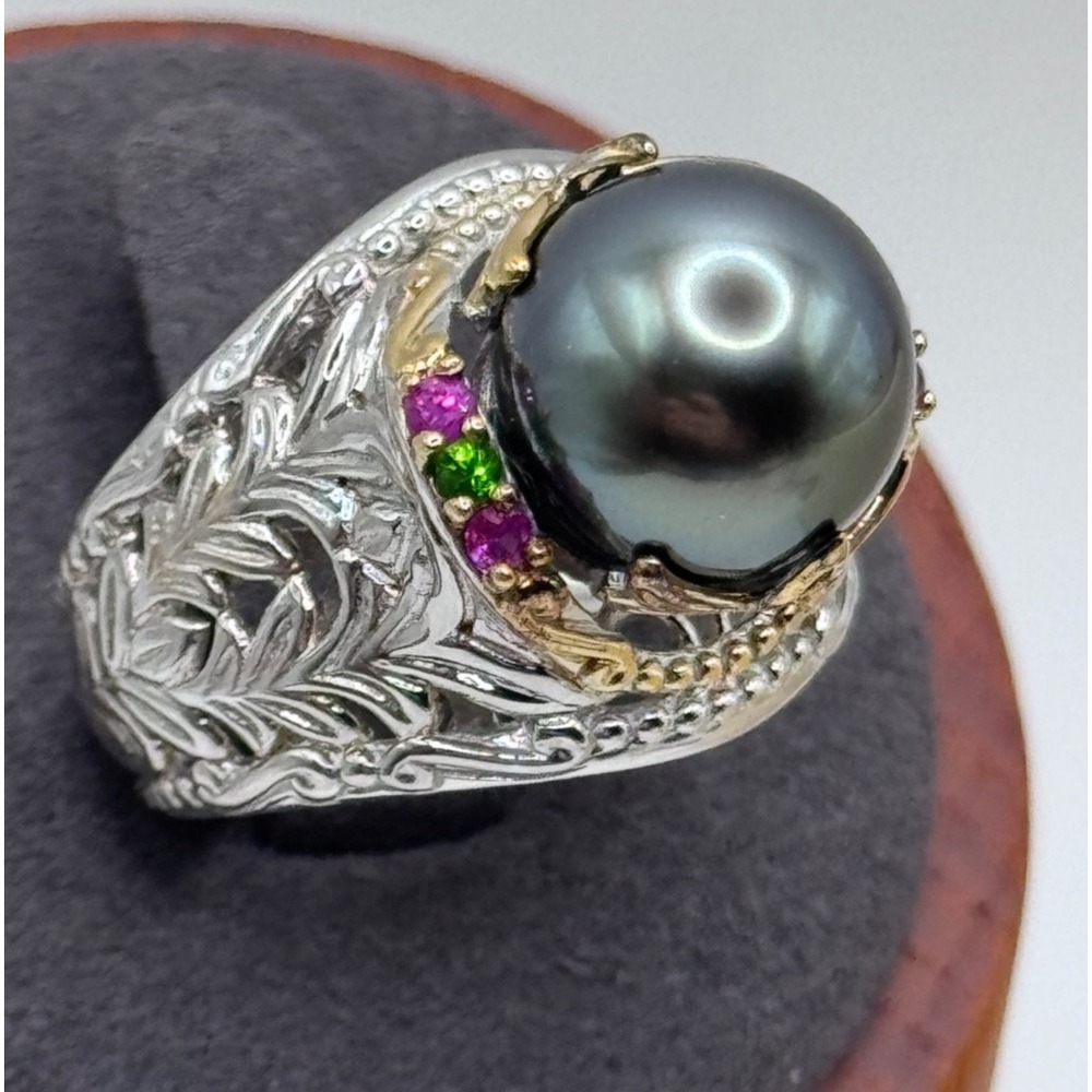 Sterling Silver Michael Valitutti Gems en Vogue South Sea Pearl Ring Size 7